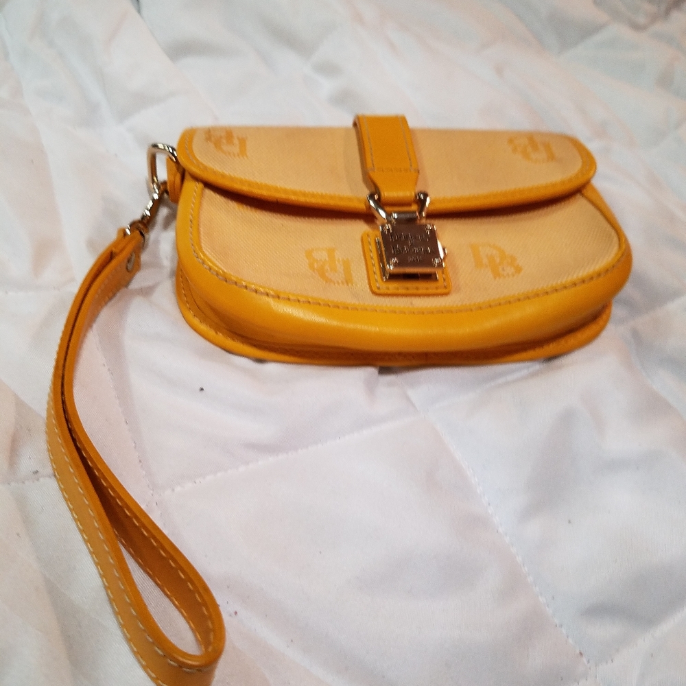 Authentic Dooney & Bourke Yellow Gold Wristlet